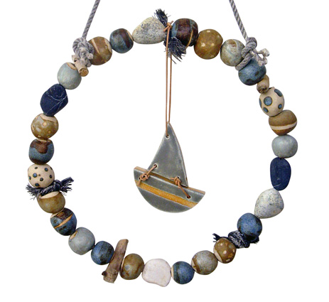 Jan Guest coastal art - Sailing Wreath