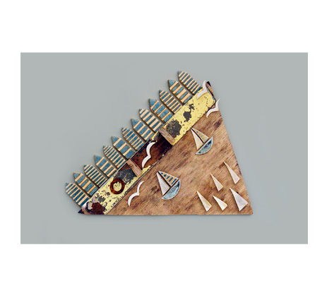 Jan Guest coastal art - beach huts