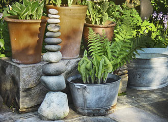 Small Boulder stacks, ideal for the kitchen garden