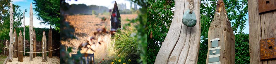 Jan Guest coastal art - Garden Totems